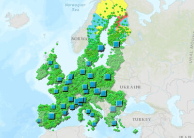Database for interactive webtools and GIS maps