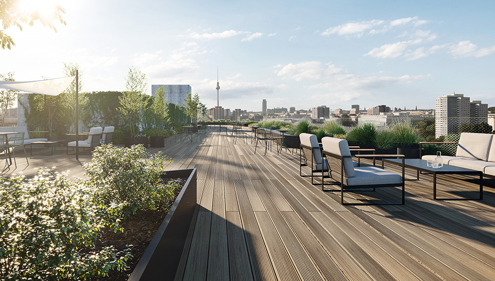 Berlin Postbanhof roof terrace